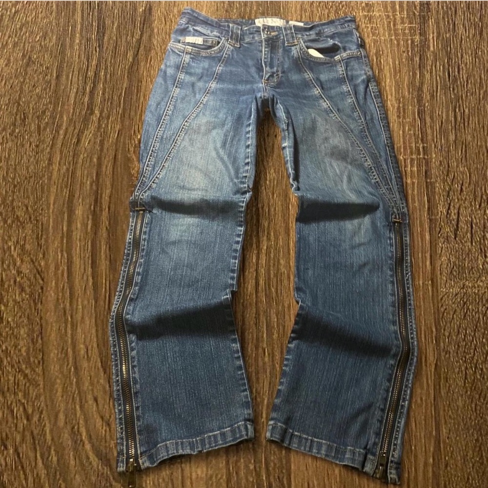 Baby Phat Blue Denim Jeans with Zipper Details